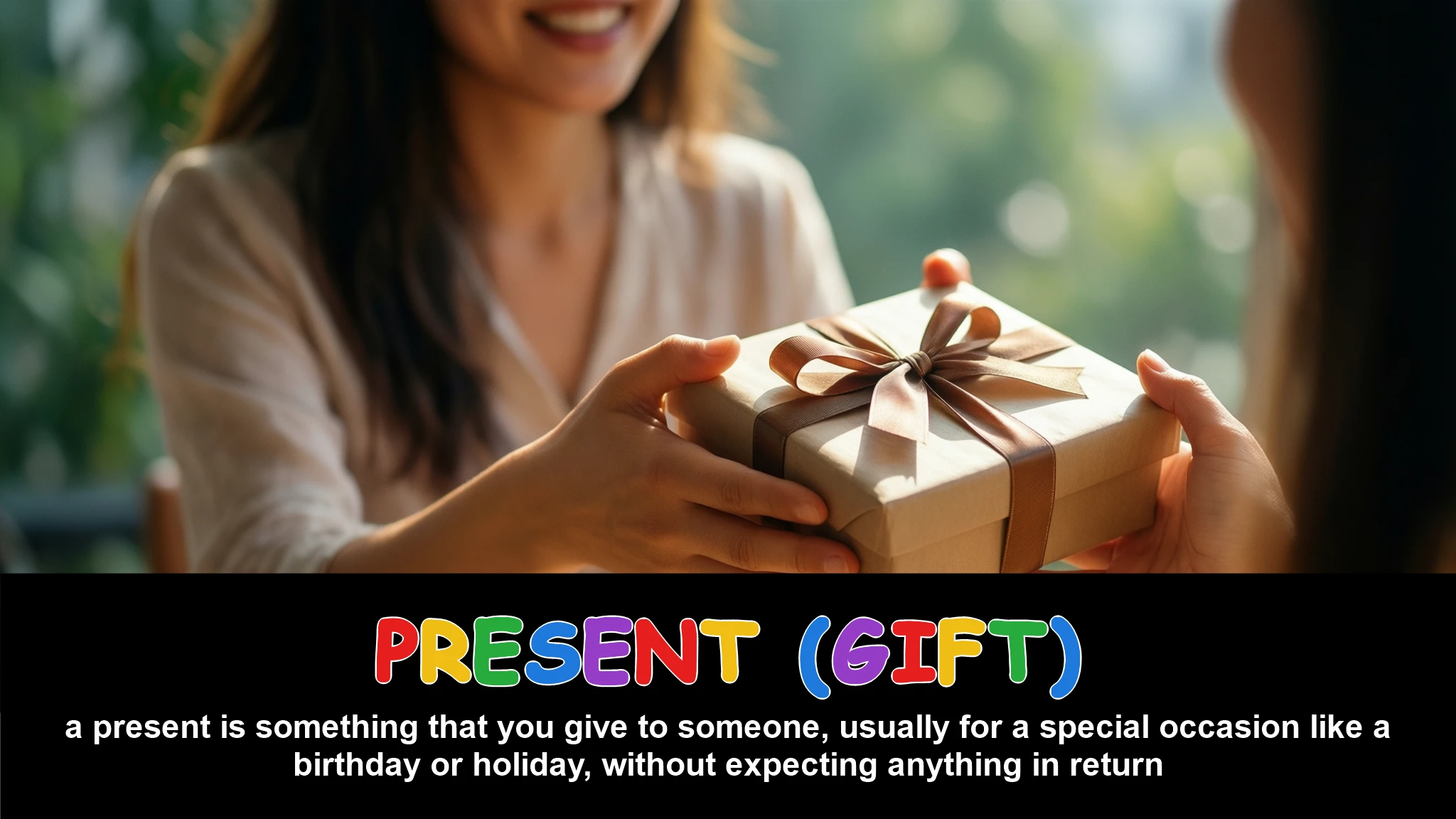 English Illustration for present (gift)